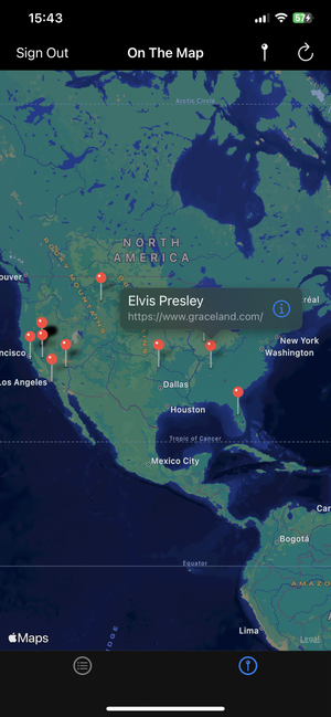 On the Map world map with pins